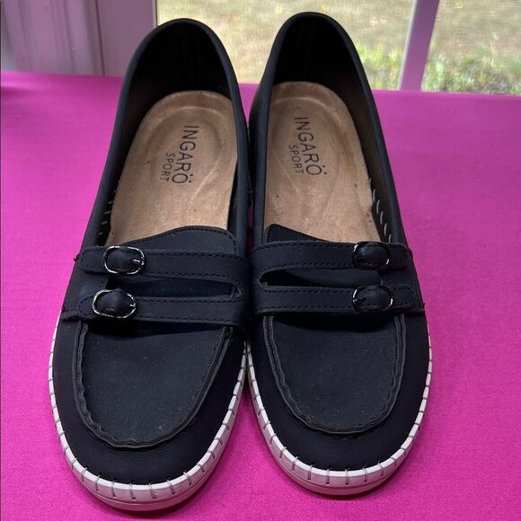 Bongro Black Loafers with White Soles - Picture 2 of 7
